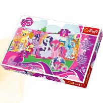Okładka książki Puzzle 50 Lumi Color - Kucyki Pony TREFL