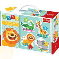 Okładka książki Puzzle Baby Classic - Na safari TREFL