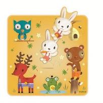 Okładka książki Puzzle dla maluchów - Królik i przyjaciele