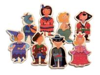 Opakowanie Puzzle drewniane magnetyczne Postacie