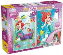 Opakowanie Puzzle dwustronne Mała Syrenka 2 w 1 48