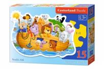 Okładka książki Puzzle konturowe 15 - Arka Noego CASTOR