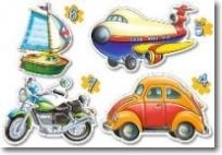 Okładka książki Puzzle x 4 - Transport Vehicles CASTOR