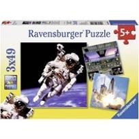 Okładka książki Ravensburger - Puzzle Fascynujący kosmos 3 x 49 elem.