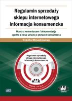 Okładka książki Regulamin sprzedaży sklepu internetowego. Informacja konsumencka. Wzory z komentarzem i dokumentacją
