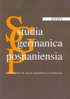 Opakowanie Studia Germanica Posnaniensia XXXIV