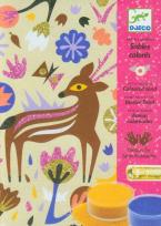 Okładka książki Zestaw artystyczny - Obrazki z piasku Leśny świat