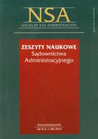 Opakowanie Zeszyty Naukowe Sądownictwa Administracyjnego nr 1/2010
