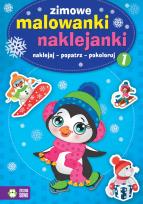 Okładka książki Zimowe malowanki naklejanki 1