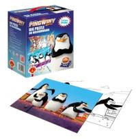 Okładka książki Big Puzzle 1 Pingwiny z Madagaskaru ALEX