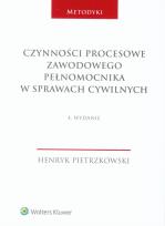 Okładka książki Czynności procesowe zawodowego pełnomocnika w sprawach cywilnych