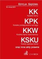 Okładka książki Kodeks karny. Kodeks postępowania karnego. Kodeks karny wykonawczy. Koszty sądowe karne. Edycja sądowa