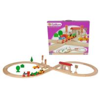 Okładka książki Kolejka drewniana 35 elementów