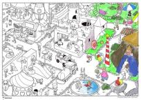 Okładka książki Kolorowanka wielkiego formatu - Park Rozrywki