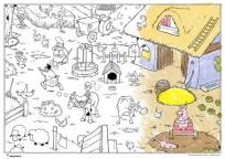 Opakowanie Kolorowanka wielkiego formatu - Wiejskie życie