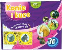 Okładka książki Konie i kuce Książka z okularami 3D