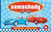 Okładka książki Malowanki z naklejkami - Samochody cz.4