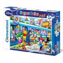 Okładka książki PUZZLE 104 MAXI DISNEY POCIAG-CLEME BPZ