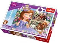 Okładka książki Puzzle 30 Sofia the First Pachnące róże TREFL