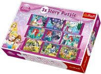 Okładka książki Puzzle 3xStory Księżniczki TREFL