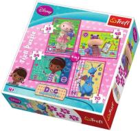 Okładka książki Puzzle 4w1 Klinika dla pluszaków TREFL