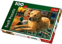 Okładka książki Puzzle 500 Przy kominku TREFL