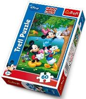 Okładka książki Puzzle 60 Myszka Miki Piknik TREFL