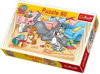 Okładka książki Puzzle 60 Tom & Jerry Malowanki TREFL