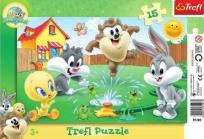 Okładka książki Puzzle ramkowe 15 Looney Tunes Zabawa... TREFL