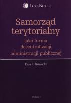 Okładka książki Samorząd terytorialny jako forma decentralizacji administracji publicznej