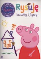 Okładka książki Świnka Peppa. Ćwiczę z Peppą. Rrysuje kształty...