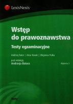 Okładka książki Wstęp do prawoznawstwa Testy egzaminacyjne