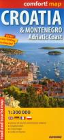 Opakowanie Croatia Montenegro Adriatic Coast mapa samochodowo-turystyczna 1:300 000