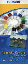 Opakowanie Farby tempery Prima Art 12 kolorów 12 ml w tubie