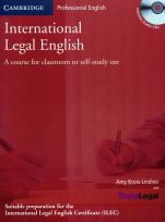 Okładka książki International Legal English with CD