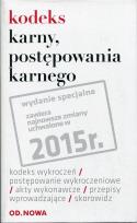 Okładka książki Kodeks karny, postępowania karnego 01.02.2015