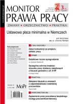 Opakowanie Monitor Prawa Pracy Nr 2015/03