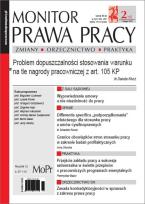 Opakowanie Monitor Prawa Pracy Nr 2/201