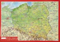 Opakowanie Pocztówka Polska mapa plastyczna