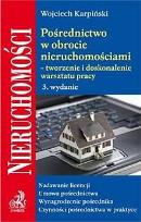 Okładka książki Pośrednictwo w obrocie nieruchomościami tworzenie i doskonalenie warsztatu pracy