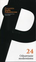 Opakowanie Poznańskie Studia Polonistyczne 24 2014 Odnawianie modernizmu