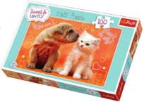 Okładka książki Puzzle 100 Całusy TREFL