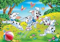 Okładka książki Puzzle dwustronne plus 101 Dalmatyńczyków 108