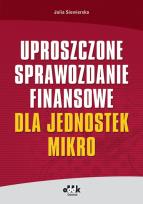 Okładka książki Uproszczone sprawozdanie finansowe dla jednostek mikro