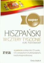 Okładka książki W 4 tygodnie  hiszpański biały SUPER REA