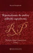 Okładka książki Wprowadzenie do analizy polityki zagranicznej Tom 1