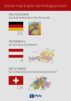 Opakowanie Zestaw plakatów mapy krajów niemieckojęzycznych