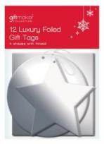 Zdjęcie produktu 12 wyciętych srebrnych karnetów świątecznych