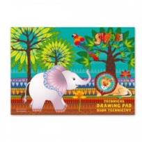 Opakowanie Blok techniczny A4/10K biały Safari 20szt