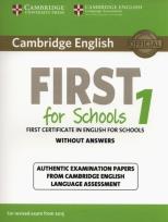 Opakowanie Cambridge English First for Schools 1 for Revised Exam from 2015 Student's Book without Answers
